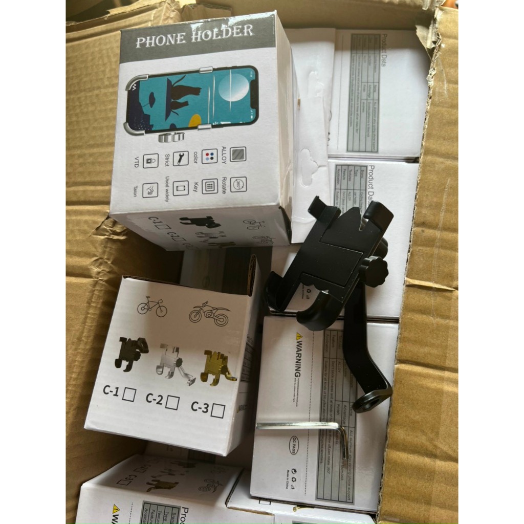 Giá đỡ điện thoại HT-509 có dù che nắng, mưa cho xe máy