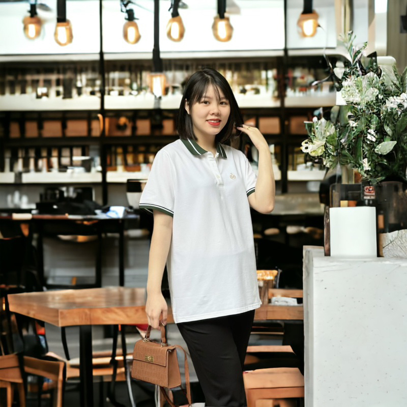 Áo Polo Bigsize Nữ 60-100KG CALORA Cao Cấp, Vải mắt chim mềm, Thoáng Mát, Calora big size nữ -PLCLR002