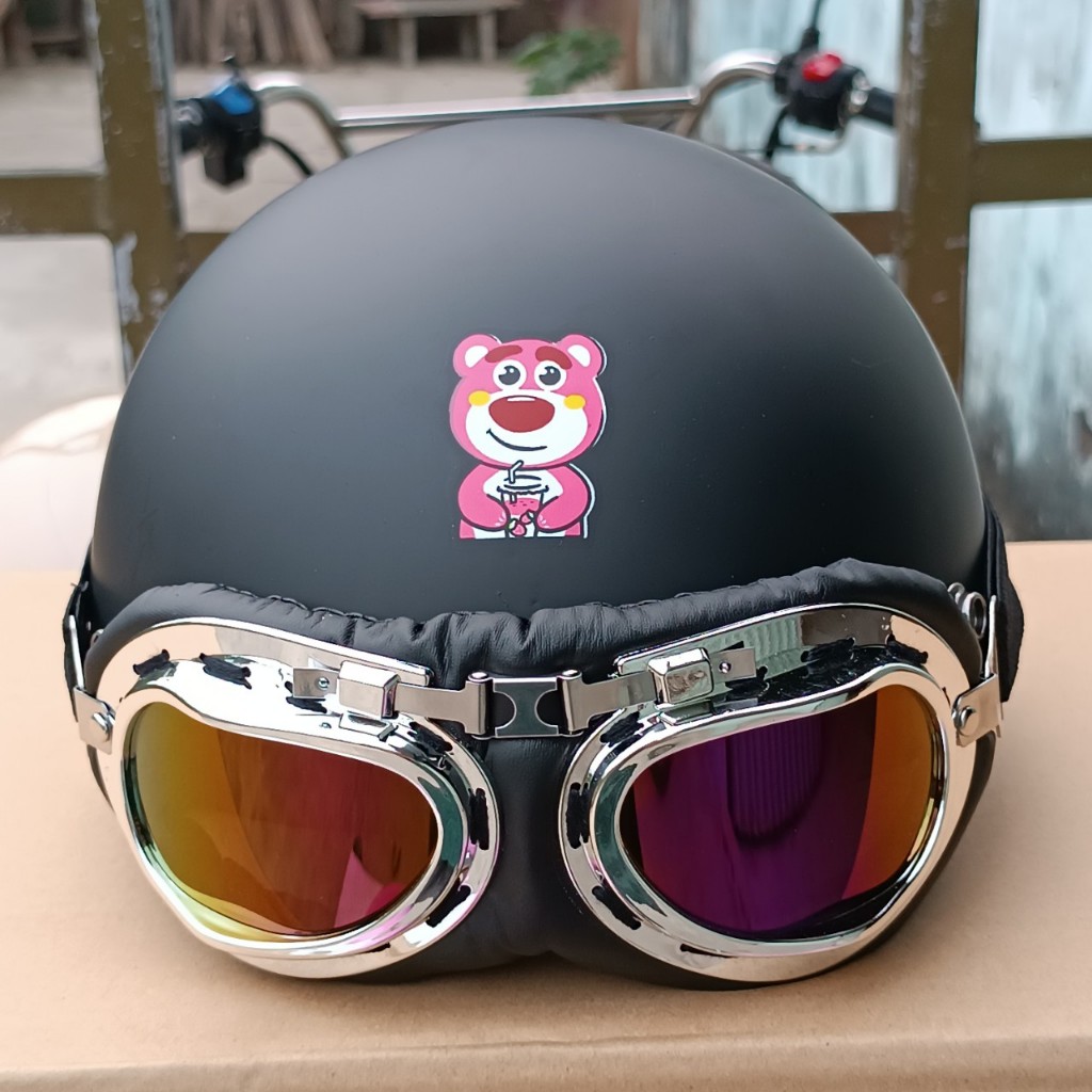 Sỉ Lẻ Kính Phi Công, Kính phượt UV 7 Màu, Kính Đen chống tia UV, Kính lưỡi trai gắn mũ bảo hiểm 1/2 3/4 đầu và mũ phượt.