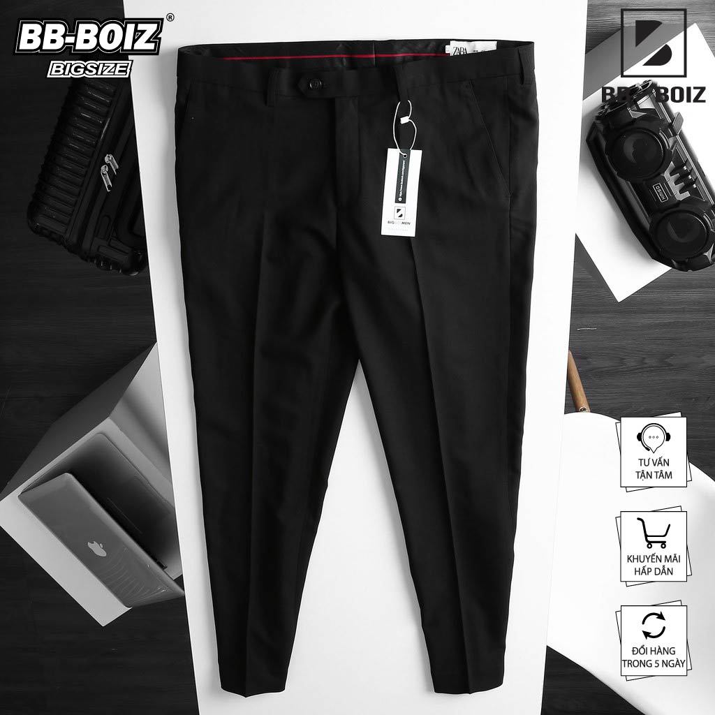 Quần tây nam BB - Boiz Không Đai Chun Forrm Limfit Bigsize 60kg - 110kg