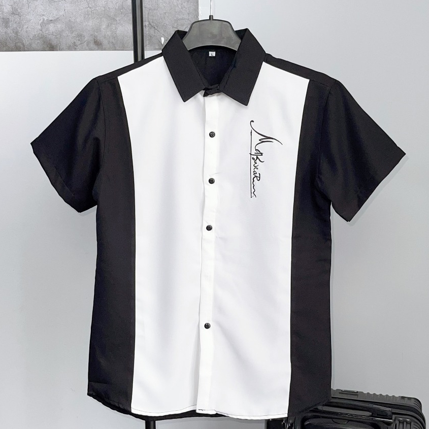 Áo sơ mi nam tay ngắn vải mềm vải mịn thoáng mát