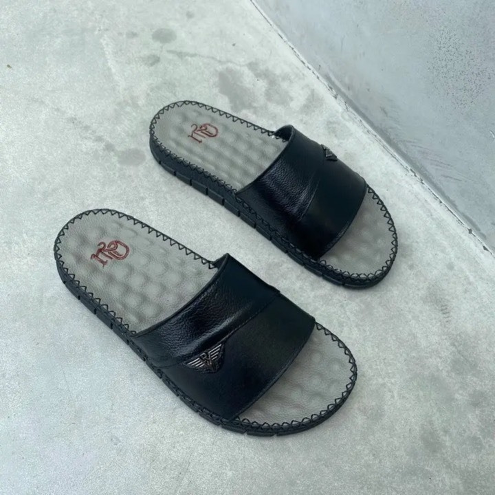 Dép da nam chất liệu da bò cao cấp phong cách trẻ trung năng động AQ099