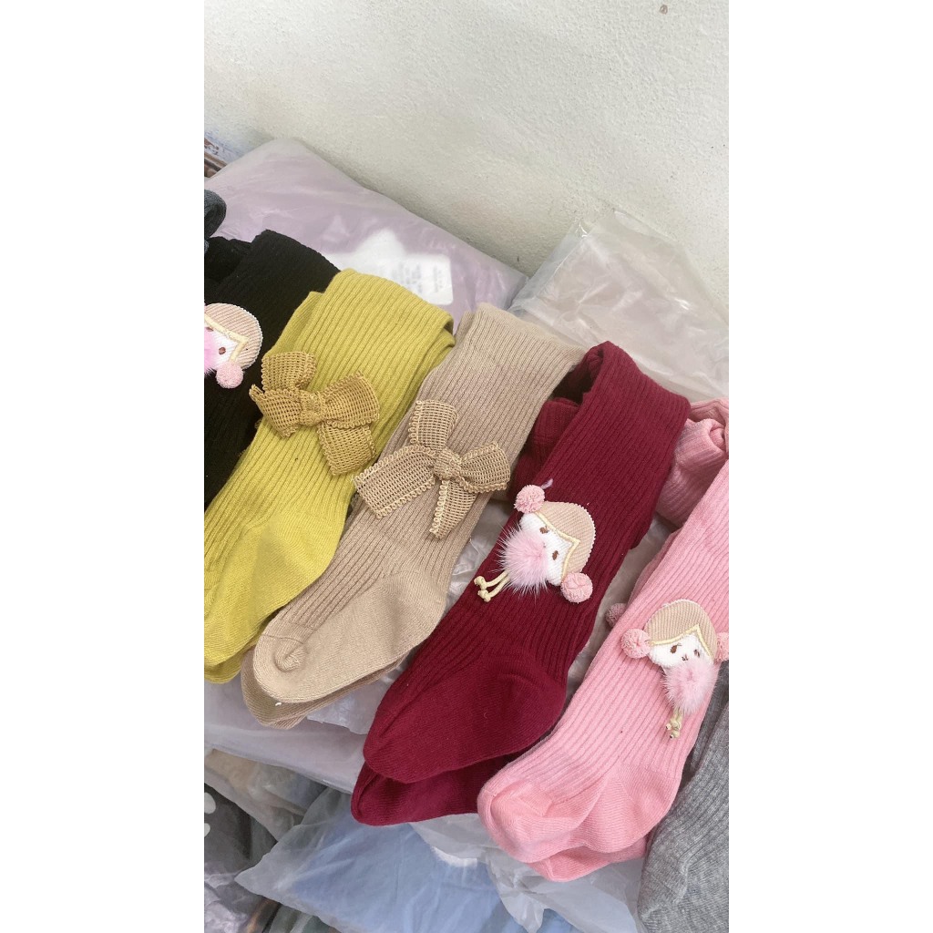 Quần Tất Len Có Bàn Cho Bé Gái 9-18kg - Hàng QC Cao Cấp