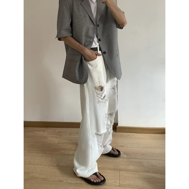 QUẦN TRẮNG RÁCH UNISEX