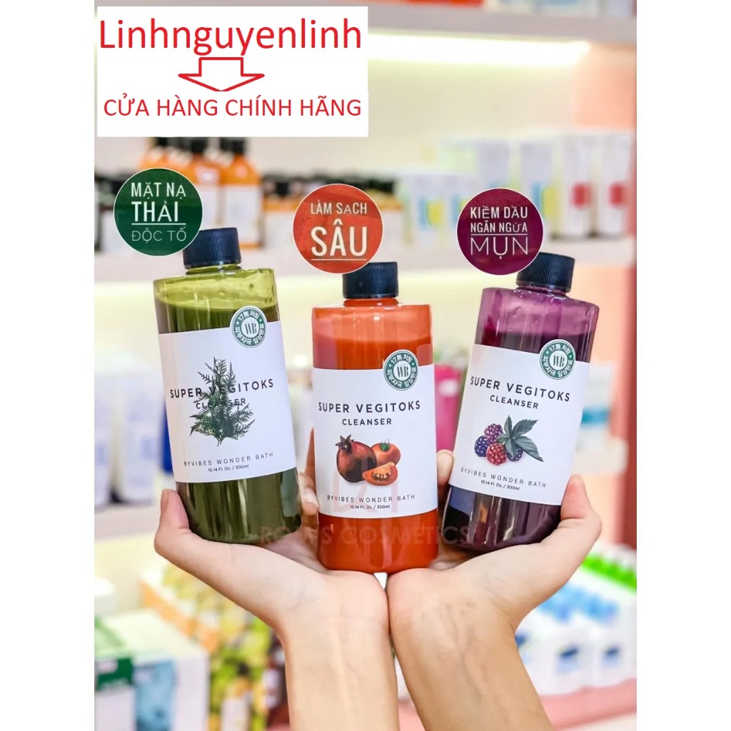 SỮA RỬA MẶT THẢI ĐỘC RAU CỦ SUPER VEGITOKS CLEANSER 3 IN 1
