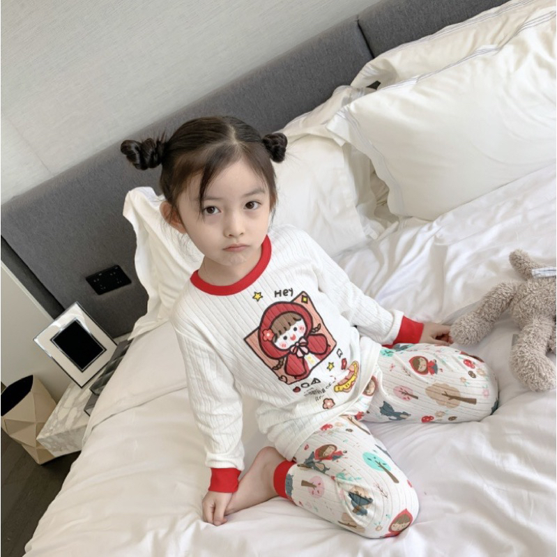 Đồ bộ quần áo TAY DÀI trẻ em phong cách thời trang HÀN QUỐC