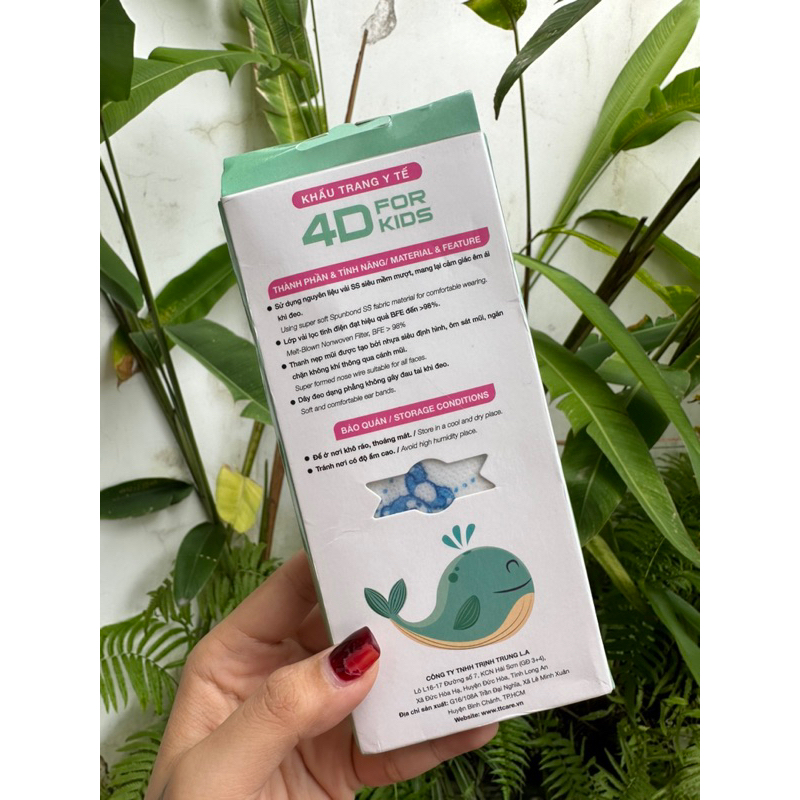 Khẩu trang cho bé cao cấp hãng TT Care 4D for kids