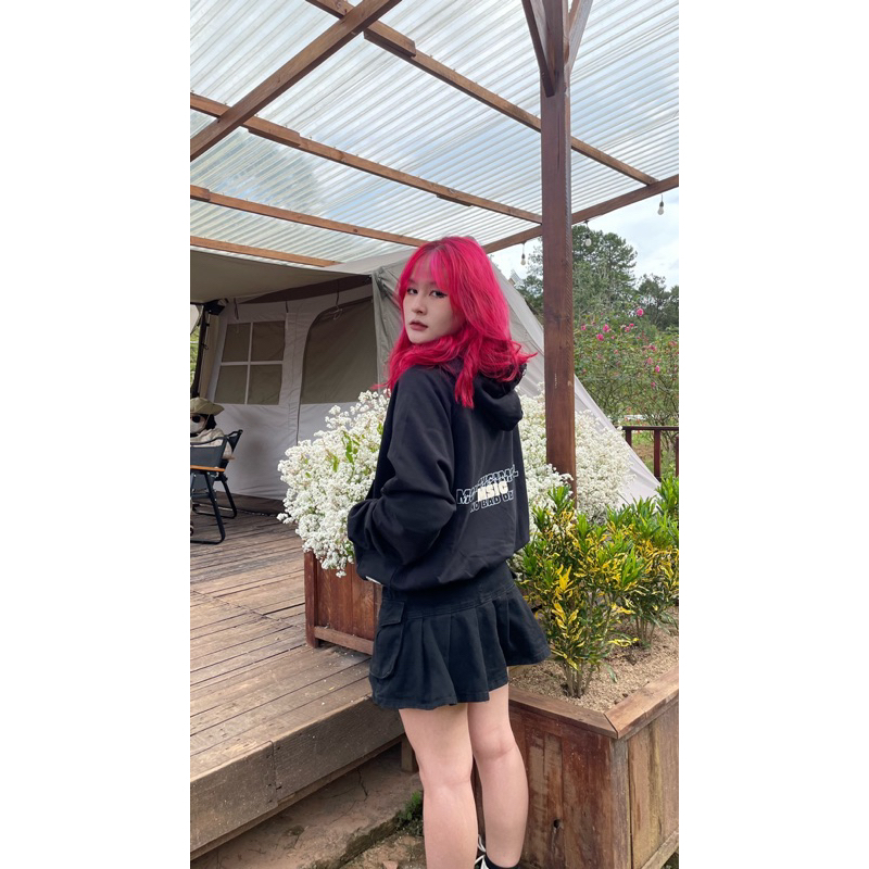 Hoodie Zip-MOM SAYS I'M COOL- Basic form Boxy