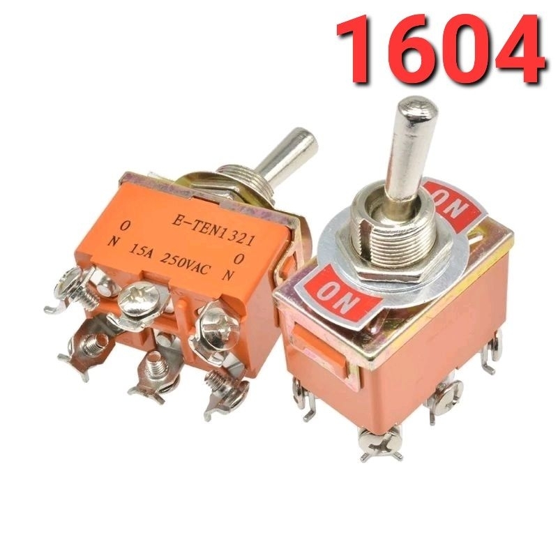 Công tắc gạt đôi E-TEN1321 250V 15A 2 chế độ ON-ON