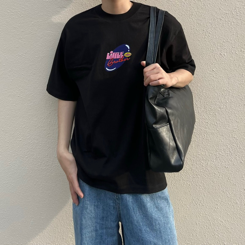 Áo thun LittleCar unisex form rộng cổ tròn 100% cotton