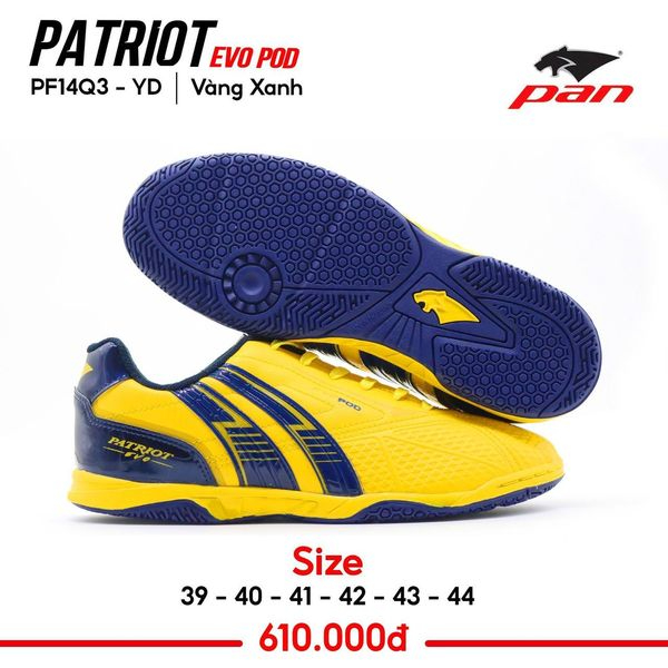 MỚI - Giày Đá Bóng Futsal Pan Patriot EVO Pod IC