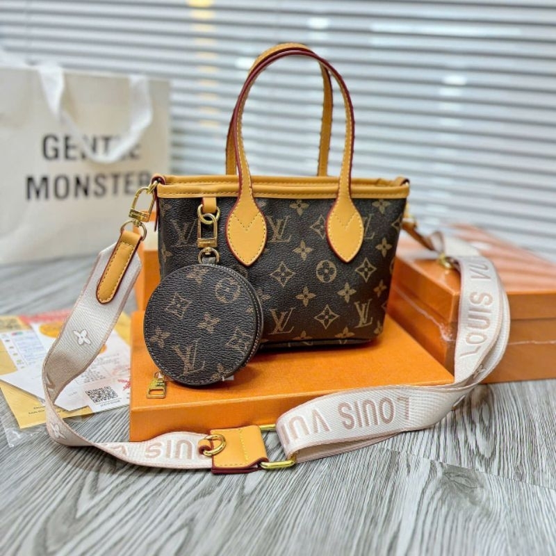 Túi #lv neverfull kèm ví mini 2 quai xách xịn có hộp