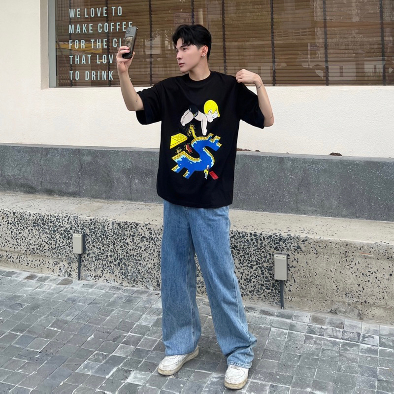 Áo thun Richbaby unisex from rộng 100% cotton