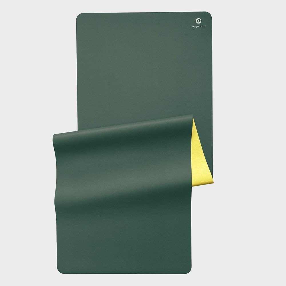 Thảm yoga du lịch cao cấp IYOGA SPORT - dòng thảm cao su gấp 2 mặt chống trơn trượt rất tốt .