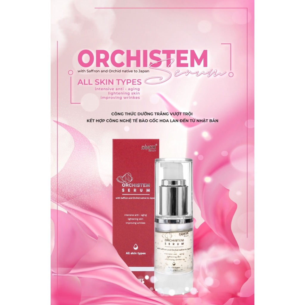 Tinh chất tế bào gốc mờ nám, trắng da, chống thâm sạm Orchistem Serum 20g