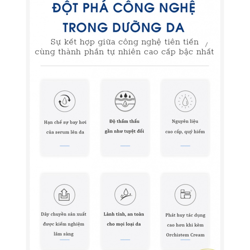 Tinh chất tế bào gốc mờ nám, trắng da, chống thâm sạm Orchistem Serum 20g