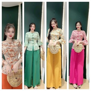 Sét bộ bà bà tay loa nút tàu duyên dáng