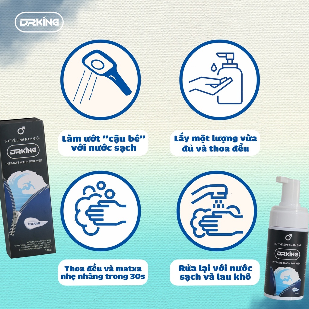 Bọt vệ sinh nam _ Dung dịch vệ sinh nam Drking 100ml
