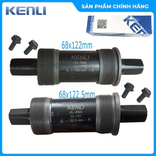 Trục giữa xe đạp bạc đạn cốt vuông kenli 68x122mm - 68x122.5mm