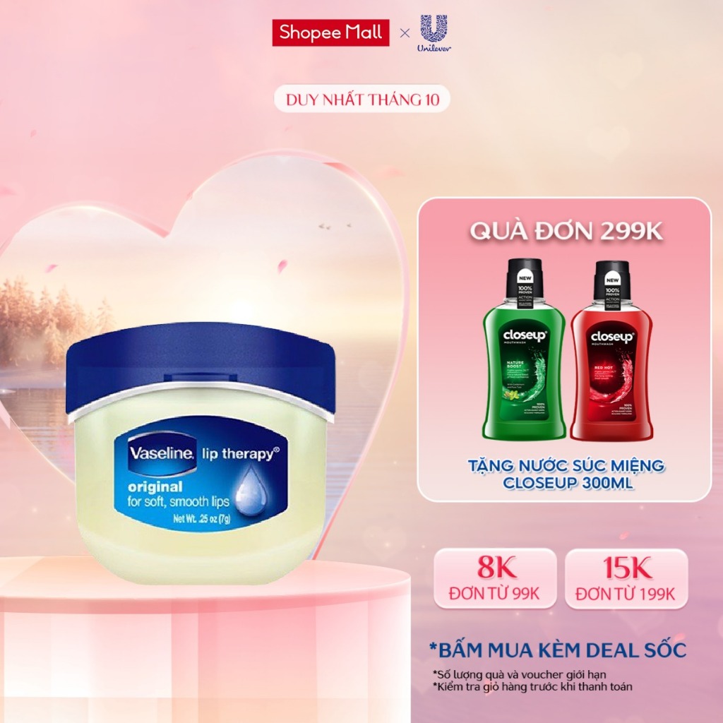 Sáp Dưỡng Môi Mềm Mịn Vaseline Lip Therapy Original 7g