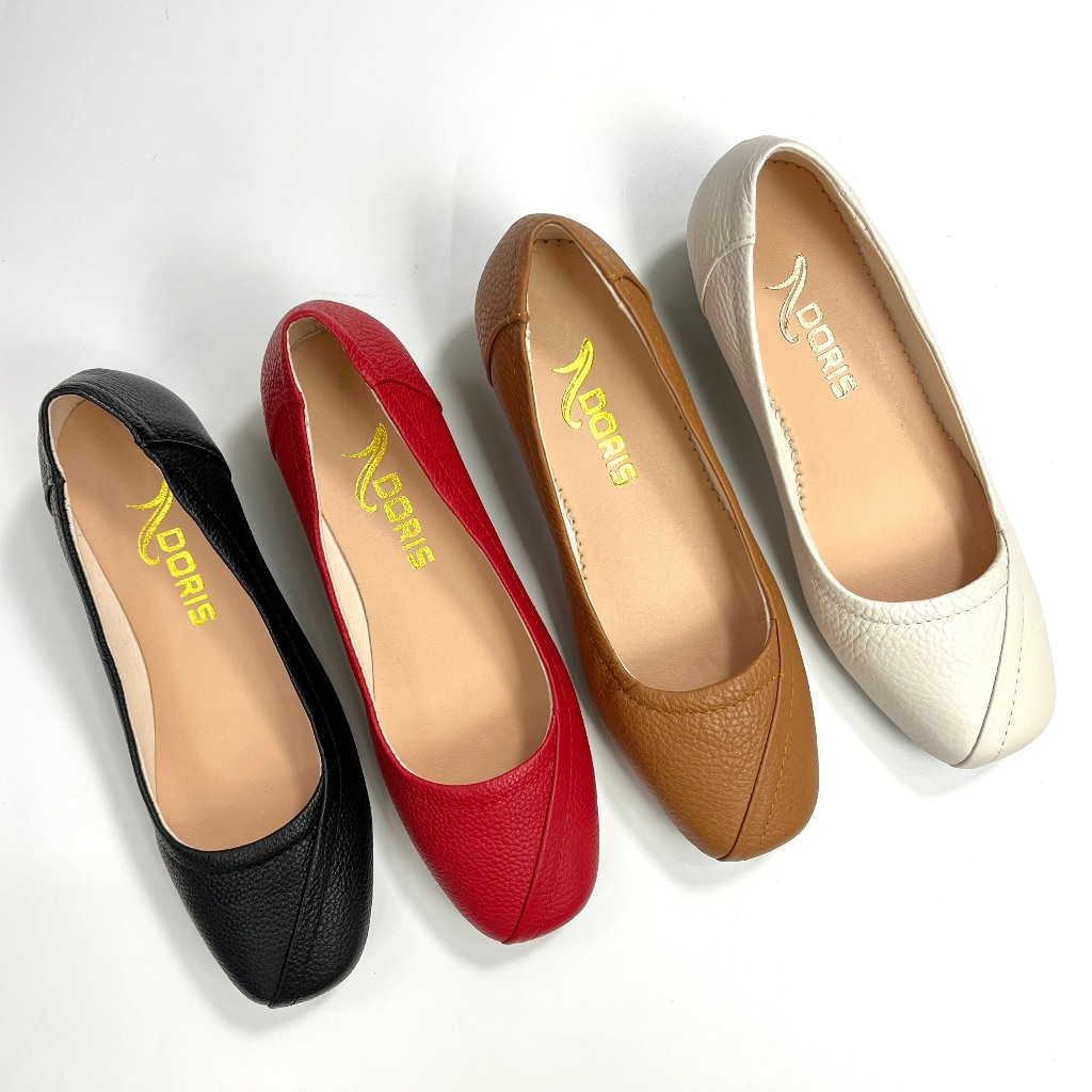 Giày Búp Bê Đế Xuồng da thật 3cm mũi vuông 304- FOMR CHUẨN- CÓ BẢO HÀNH.