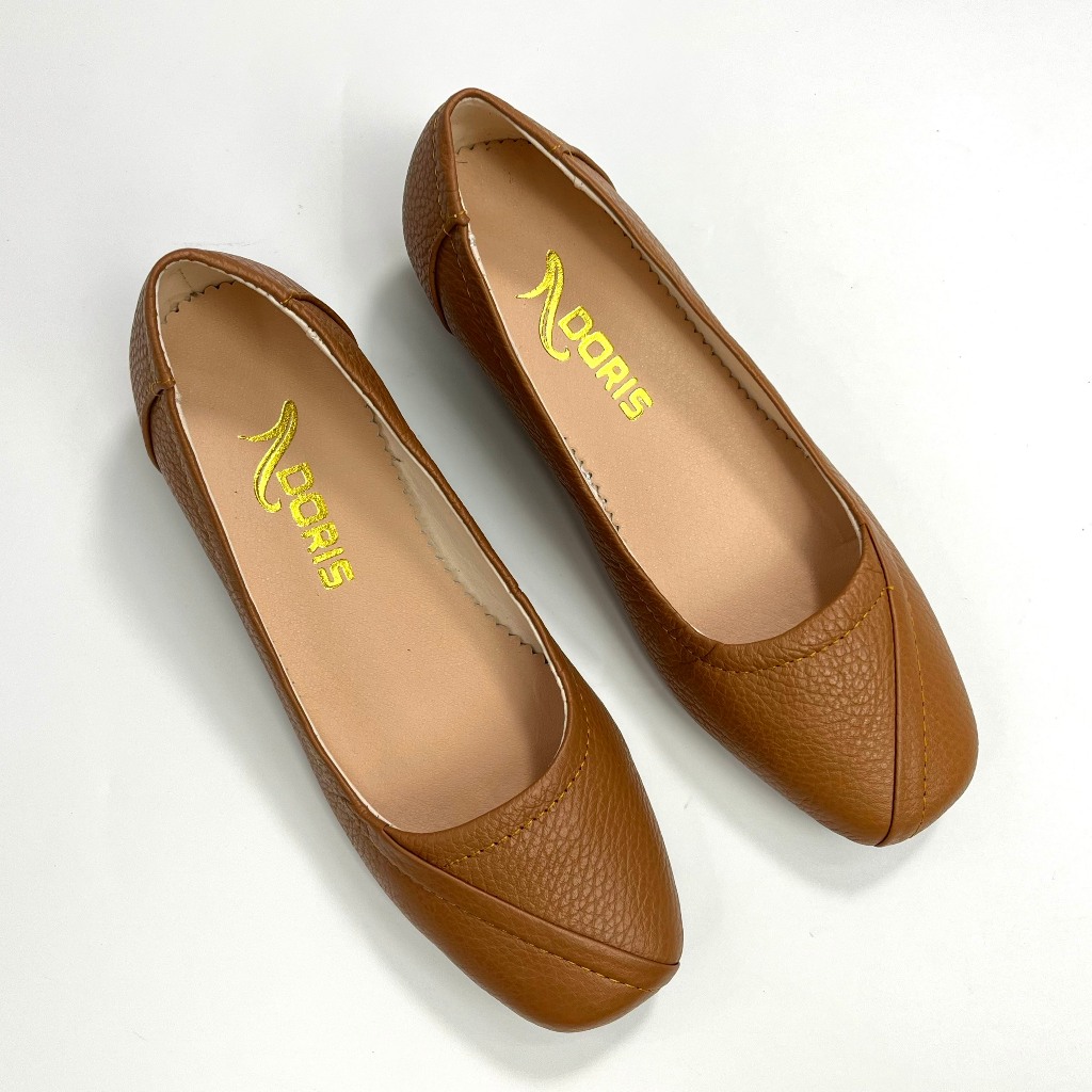 Giày Búp Bê Đế Xuồng da thật 3cm mũi vuông 304- FOMR CHUẨN- CÓ BẢO HÀNH.