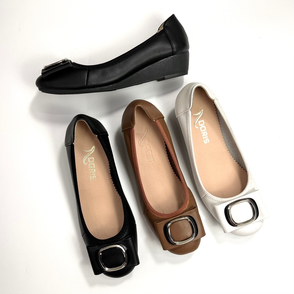 Giày Búp Bê Đế Xuồng 3cm Da Thật Khoá Tròn 303- FORM CHUẨN- CÓ BẢO HÀNH.