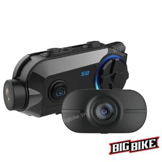 TAI NGHE BLUETOOTH CAMERA 2K INTERCOM SCS S12 DÀNH CHO MŨ BẢO HIỂM FULLFACE HOẶC 3/4