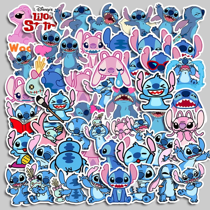 Set 50 sticker Stitch Angel chống thấm nước