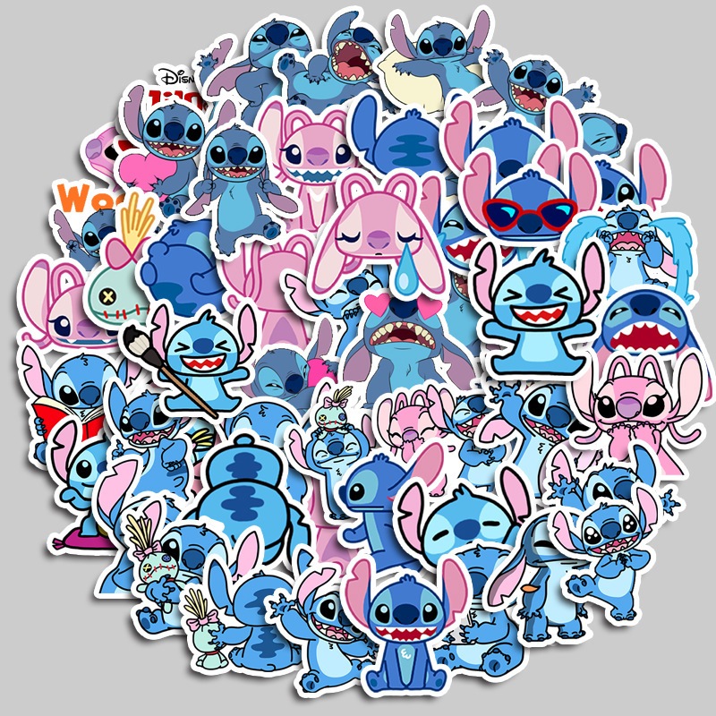 Set 50 sticker Stitch Angel chống thấm nước