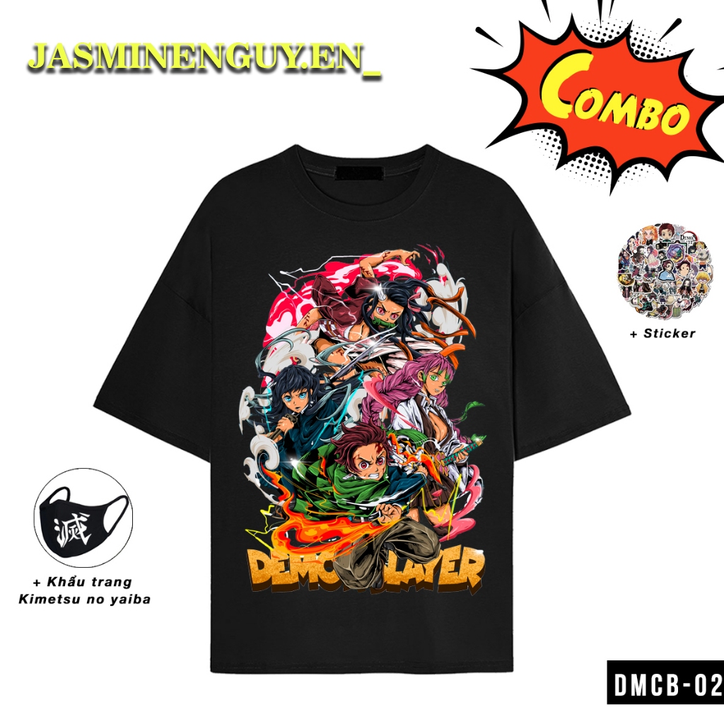 Áo phông - Áo thun HÀ NỘI |Áo thun Kimetsu no yaiba, áo thun anime in hình Demon Slayer Tanjiro Zenitsu Nezuko Inosuke