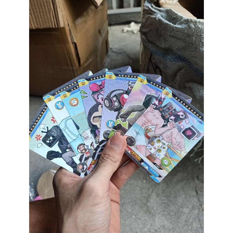 36 bộ bài skibidi toilet 1 bộ 7 ảnh bài cứng đẹp