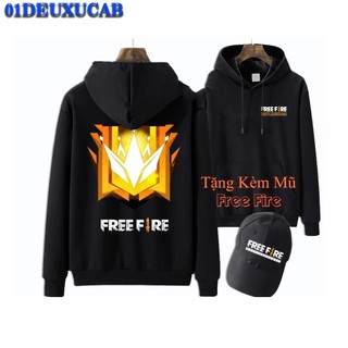 Áo hoodie in hình free fire rank thách đấu