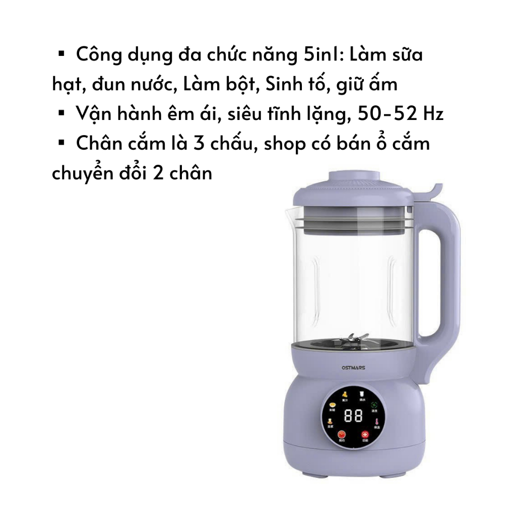Máy làm sữa hạt và xay nấu đa năng SEKA CATA - DY602 tiện lợi dễ sử dụng - Bảo hành chính hãng