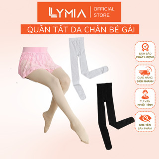  Quần tất giấy mỏng cho bé gái LYMIA màu da đen trắng có size TE04 