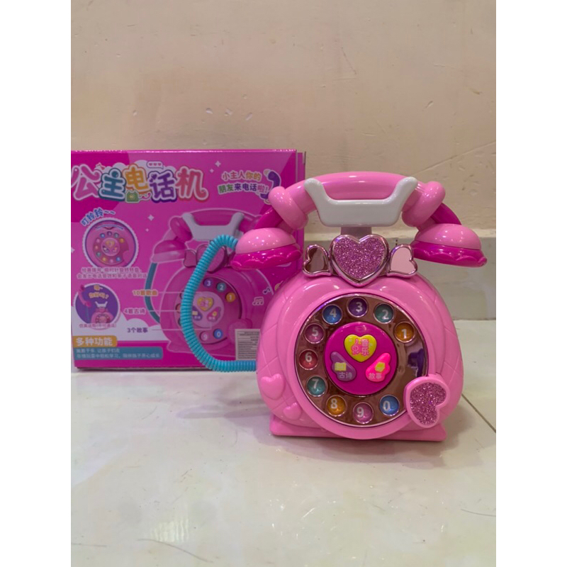 ĐIỆN THOẠI CHO NGÔI NHÀ BÚP BÊ CHIBI, điện thoại bàn kèm mắt kiếng và pin cho bé