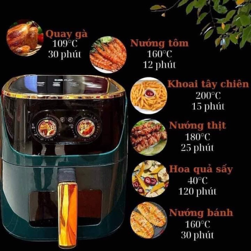 Nồi chiên không dầu Camel 12L lòng ngang