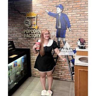 ĐẦM NGẮN FORM A PHỐI REN CỔ TRẮNG [TNT SHOP BIGSIZE 60KG 90KG]