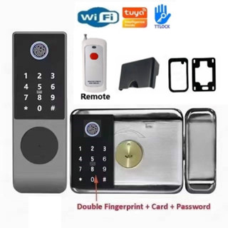 khoá cổng vân tay,giọng nói tiếng việt,app Tuya cửa gỗ, cửa sắt, cửa cổng. mở khóa vân tay, mã số, thẻ từ..