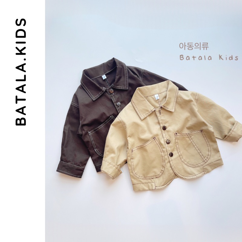 Áo khoác Kaki cho bé trai, bé gái Batala kids chất liệu Kaki mềm nhẹ cho bé từ 10- 22kg KHOAC_KAKI