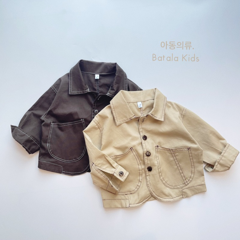 Áo khoác Kaki cho bé trai, bé gái Batala kids chất liệu Kaki mềm nhẹ cho bé từ 10- 22kg KHOAC_KAKI