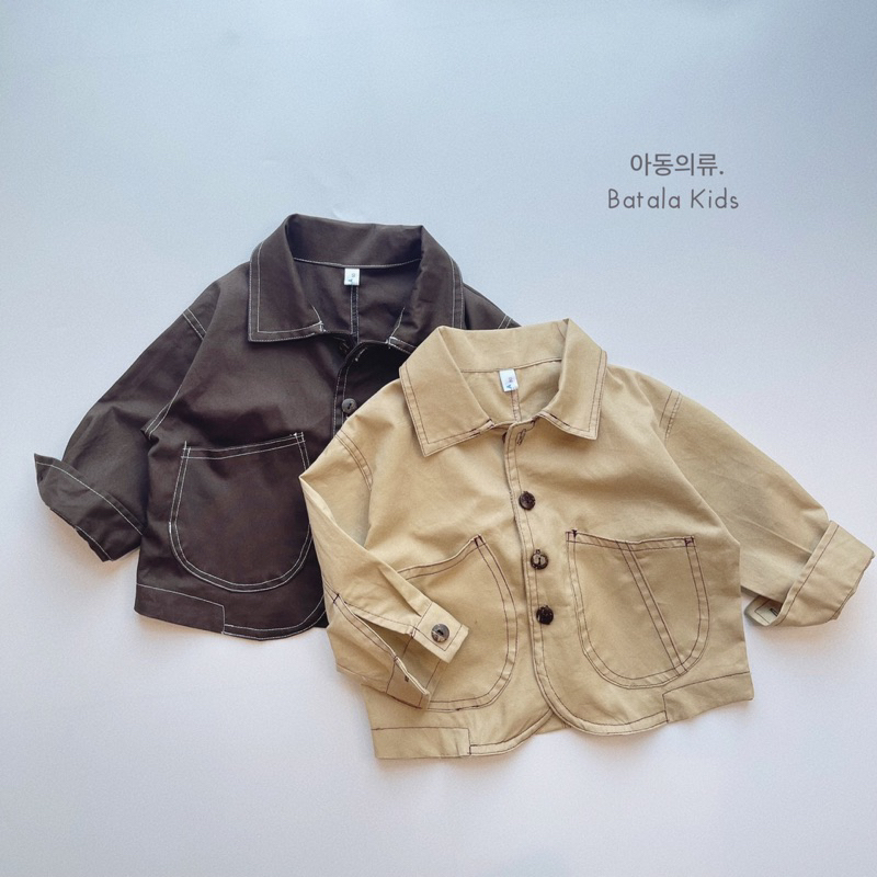 Áo khoác Kaki cho bé trai, bé gái Batala kids chất liệu Kaki mềm nhẹ cho bé từ 10- 22kg KHOAC_KAKI