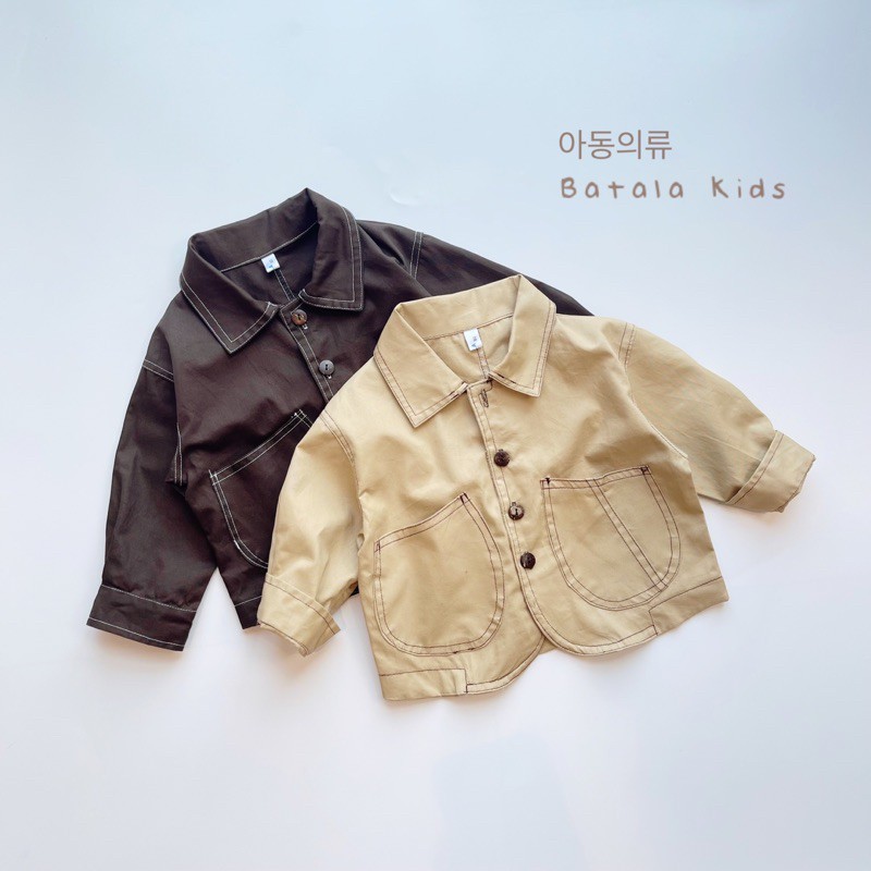Áo khoác Kaki cho bé trai, bé gái Batala kids chất liệu Kaki mềm nhẹ cho bé từ 10- 22kg KHOAC_KAKI