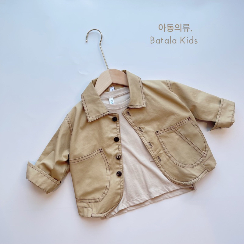 Áo khoác Kaki cho bé trai, bé gái Batala kids chất liệu Kaki mềm nhẹ cho bé từ 10- 22kg KHOAC_KAKI