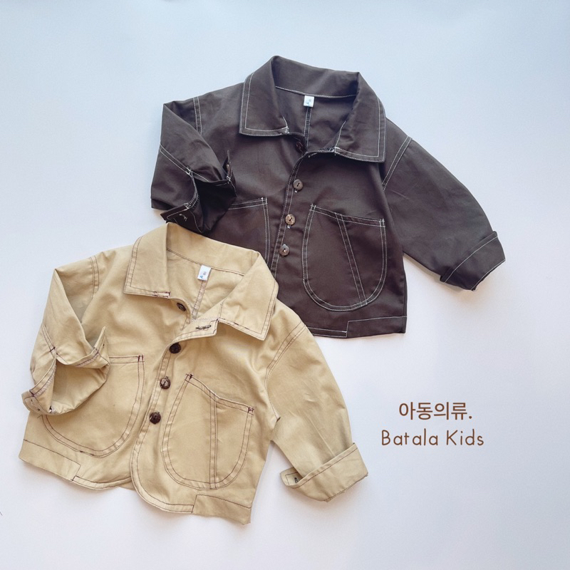 Áo khoác Kaki cho bé trai, bé gái Batala kids chất liệu Kaki mềm nhẹ cho bé từ 10- 22kg KHOAC_KAKI