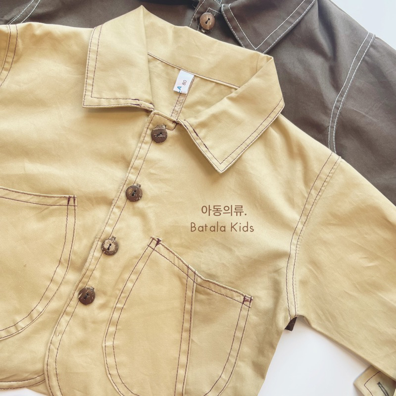 Áo khoác Kaki cho bé trai, bé gái Batala kids chất liệu Kaki mềm nhẹ cho bé từ 10- 22kg KHOAC_KAKI