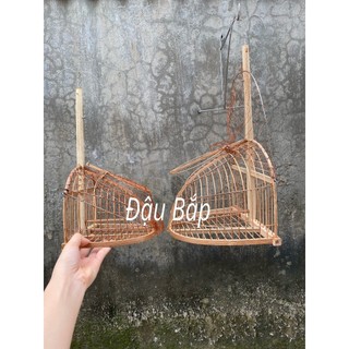 Lồng bẫy chào mào Lồng bẫy chim chào mào, Khuyên, Hút mật Đậu Bắp chất liệu trúc già 1 mặt
