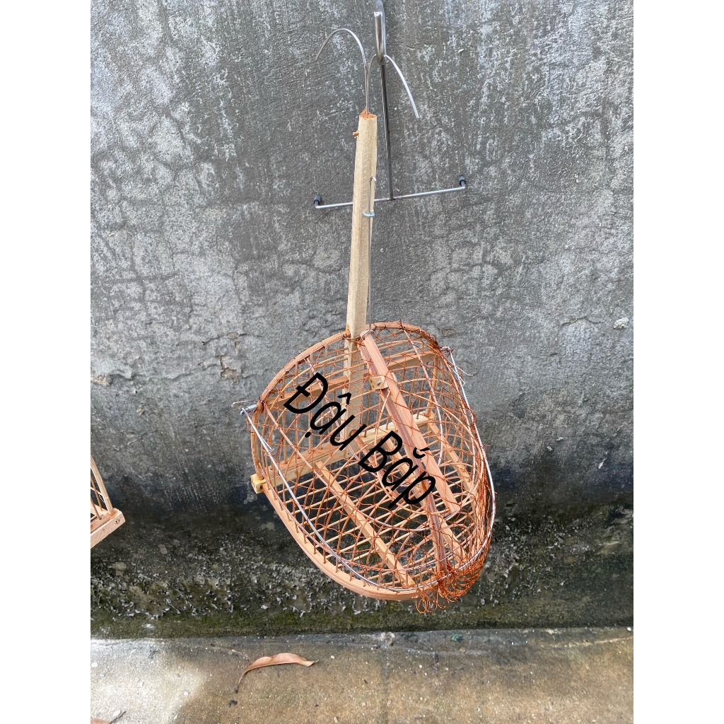 Lồng bẫy chào mào Lồng bẫy chim chào mào, Khuyên, Hút mật Đậu Bắp  chất liệu trúc già 1 mặt