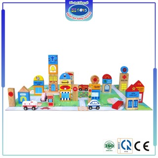 Đồ chơi gỗ Thành phố tương lai | Winwintoys 60522 | Phát triển trí tưởng tượng và kỹ năng xây dựng