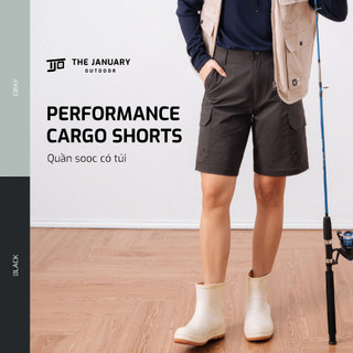 Quần shorts cargo nam TJO quần đúi túi hộp ngang gối đứng form PERFORMACE CARGO SHORTS TJO3SS4